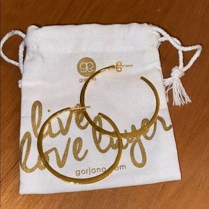 Gorjana 1.5” hammered hoops